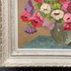 Oil on canvas still life by primo dolzan xxth bouquet of flowers