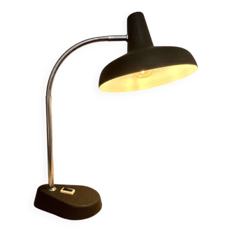 Lampe de bureau vintage alunimor noire flexible 1950 1960