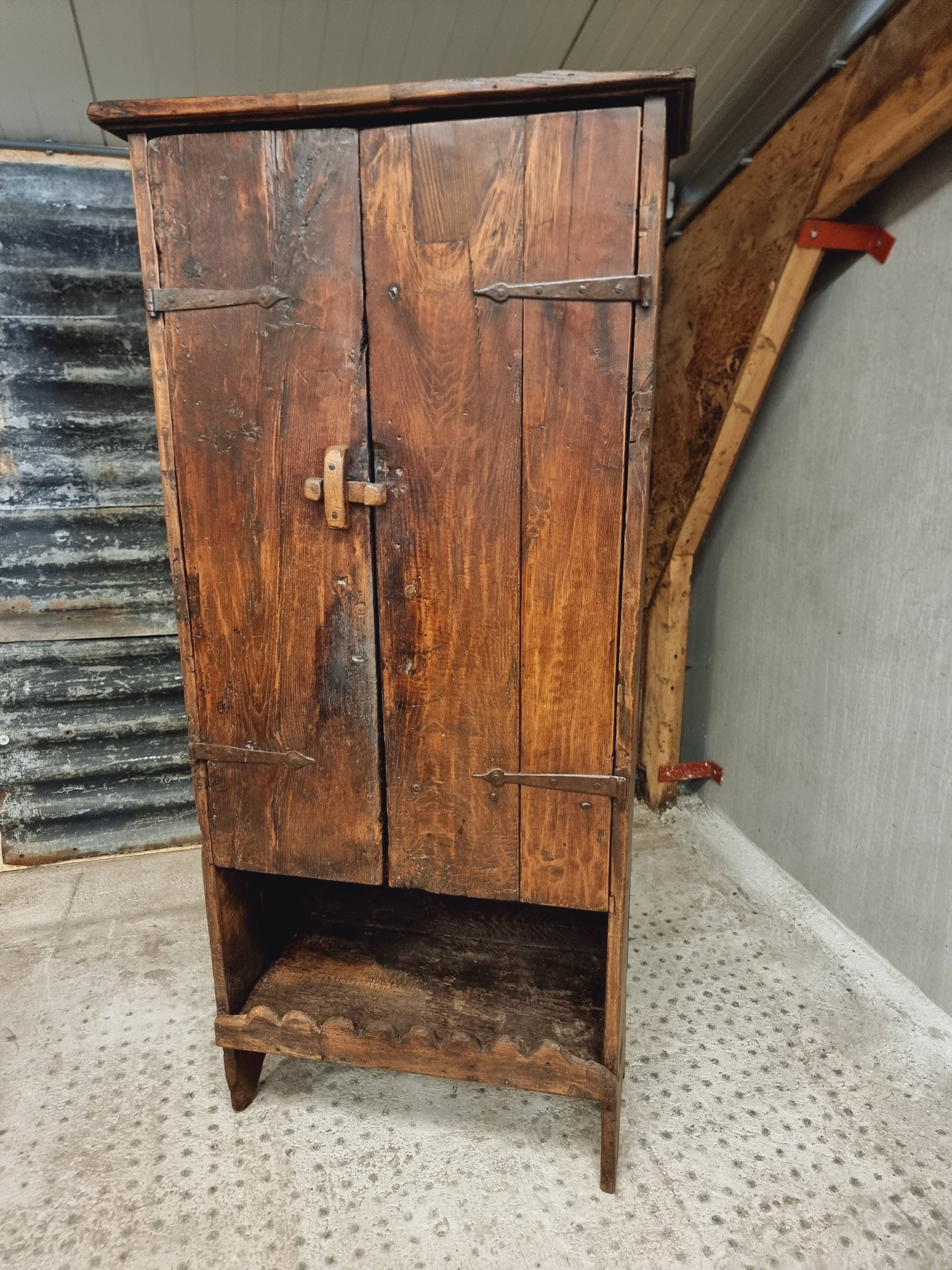Antique Spanish cabinet chestnut 18th century 88 x 190 cm