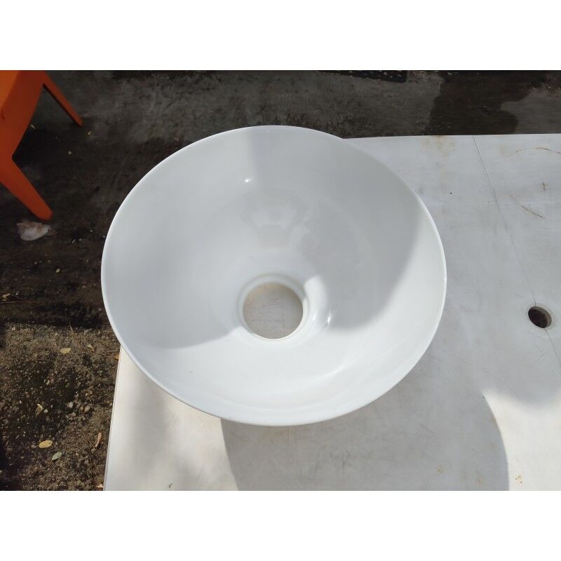 Opaline de suspension en opaline blanche