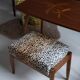 Vintage leopard velvet stool, Edmund Homa, Europe, 1960s