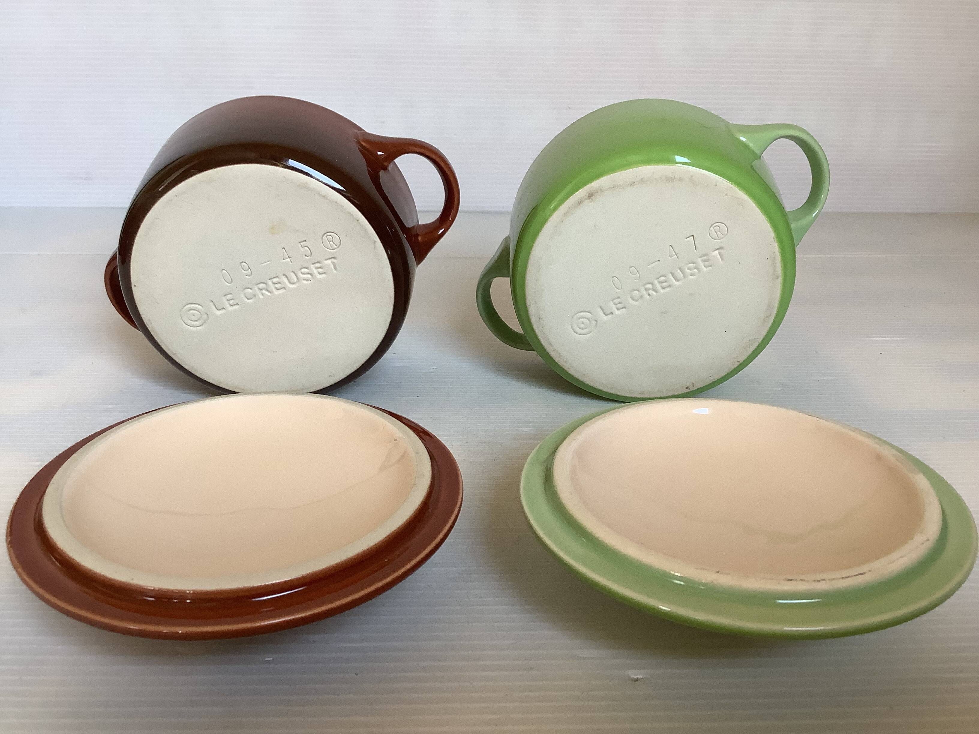 Four mini cocotte ramekins Le Creuset