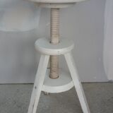 Wooden white screw stool