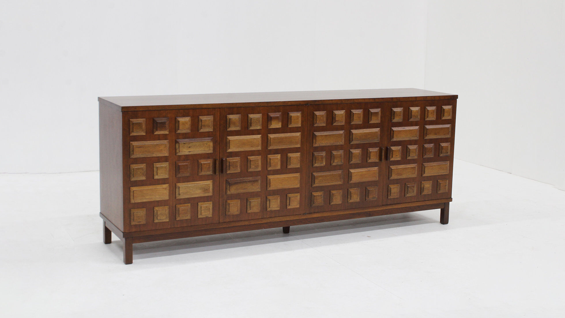Vintage Spanish brutalist sideboard credenza
