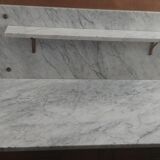 Commodity / wooden and marble toilet table