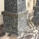 Pair of grey granite obelisks, circa 1980