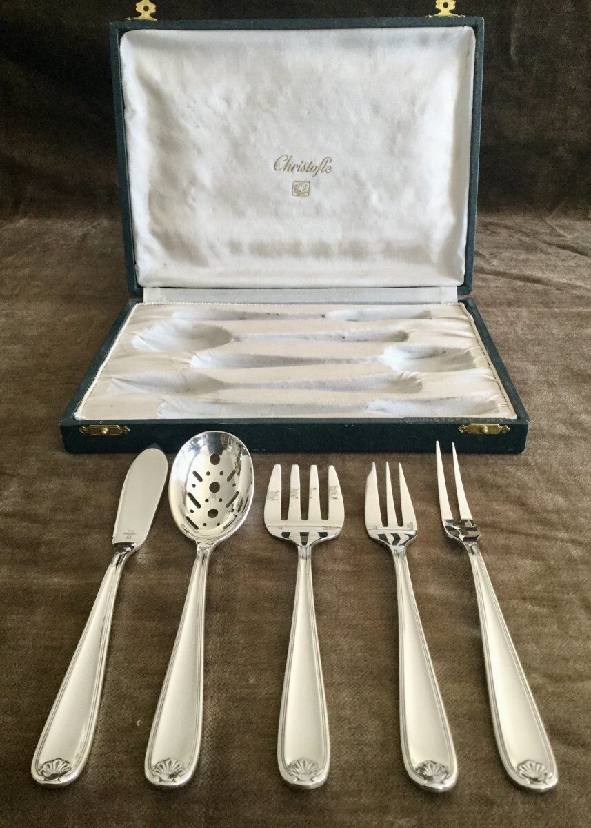 Service at mignardises 5 pieces Christofle berain