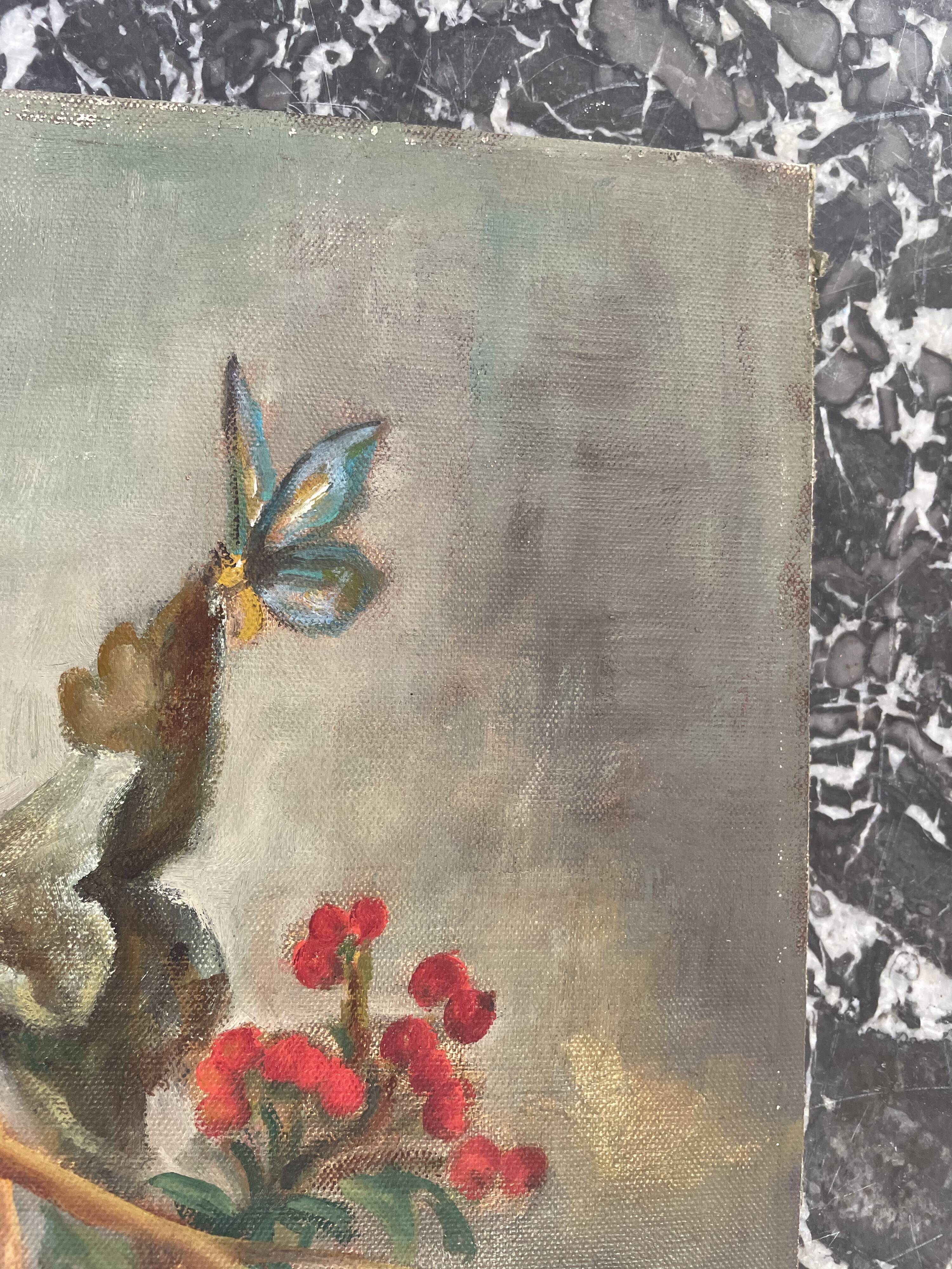 Oil on still life carton by Contesso