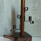 Rustic candle holder Art-popular solid wood and vintage wrought iron