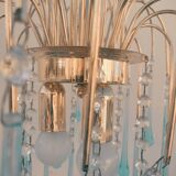 Blue drop tassel chandelier