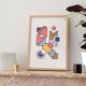 Illustration - Affiche A3 abstraite géométrique graphique colorée numérotée #002