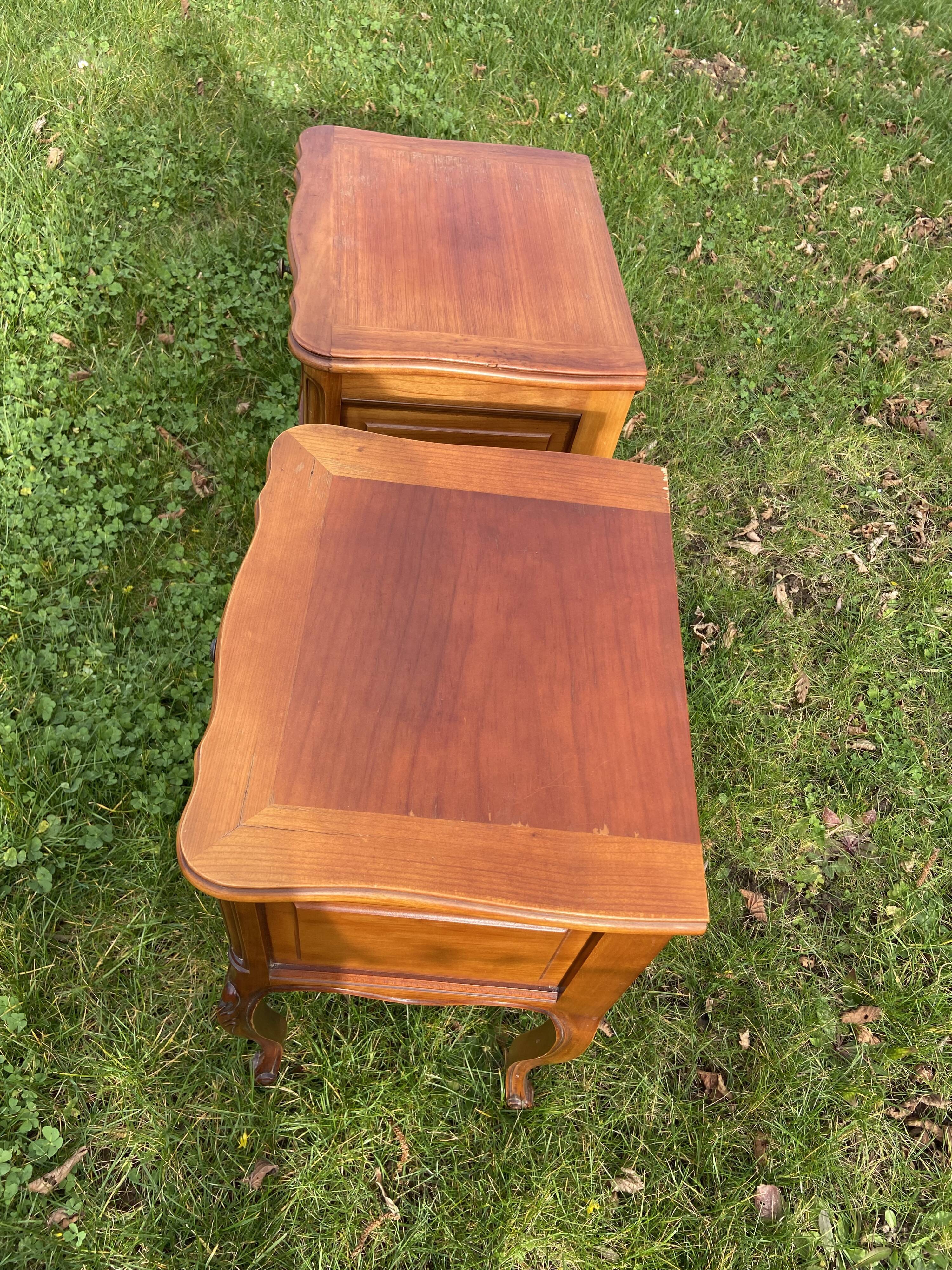 Pair of Bedside Tables Louis XV Style