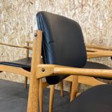 4x 60s 70s dining armchairs Danish design oak Denmark