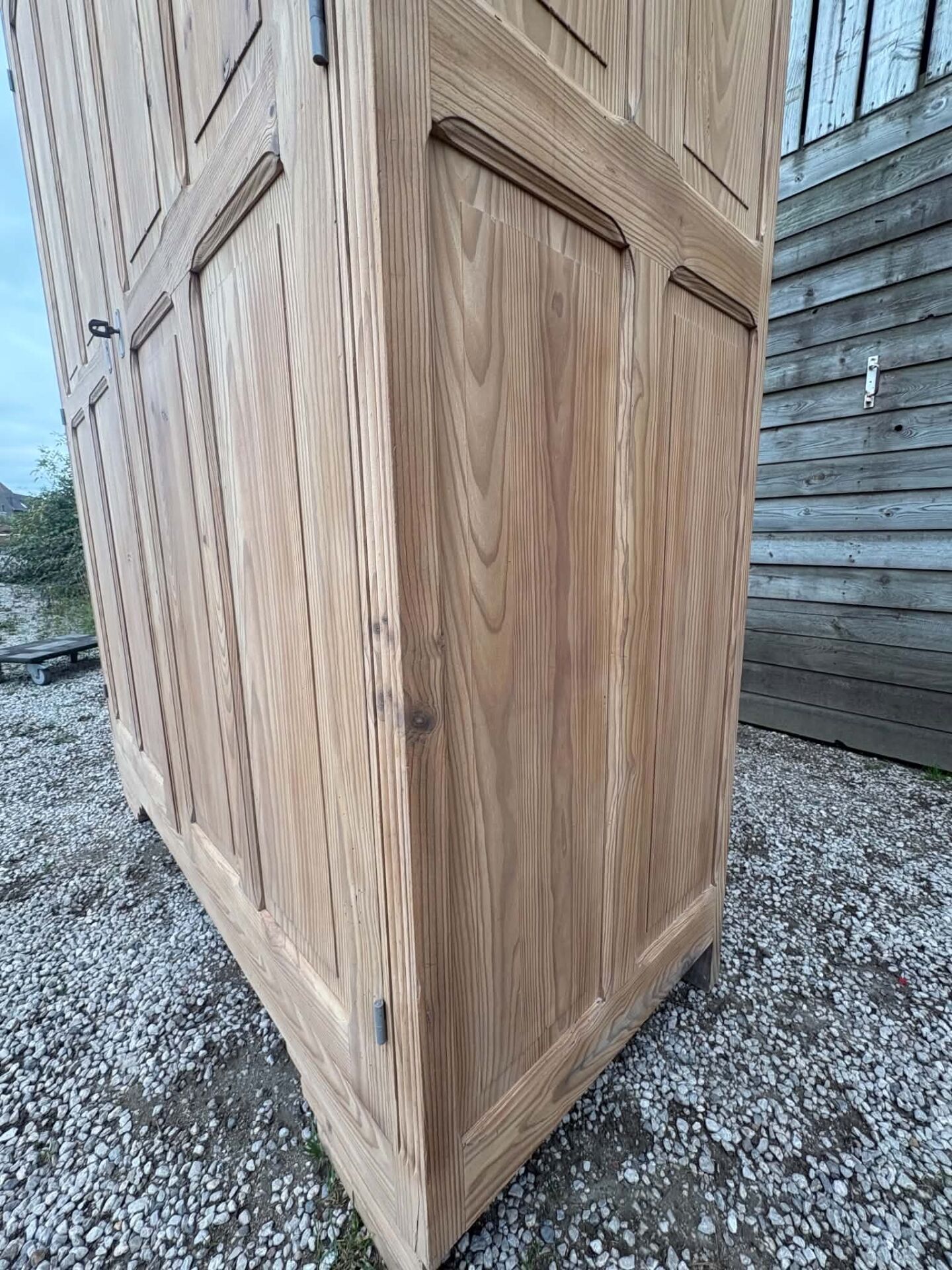 Parisian wardrobe / vintage wardrobe in raw wood