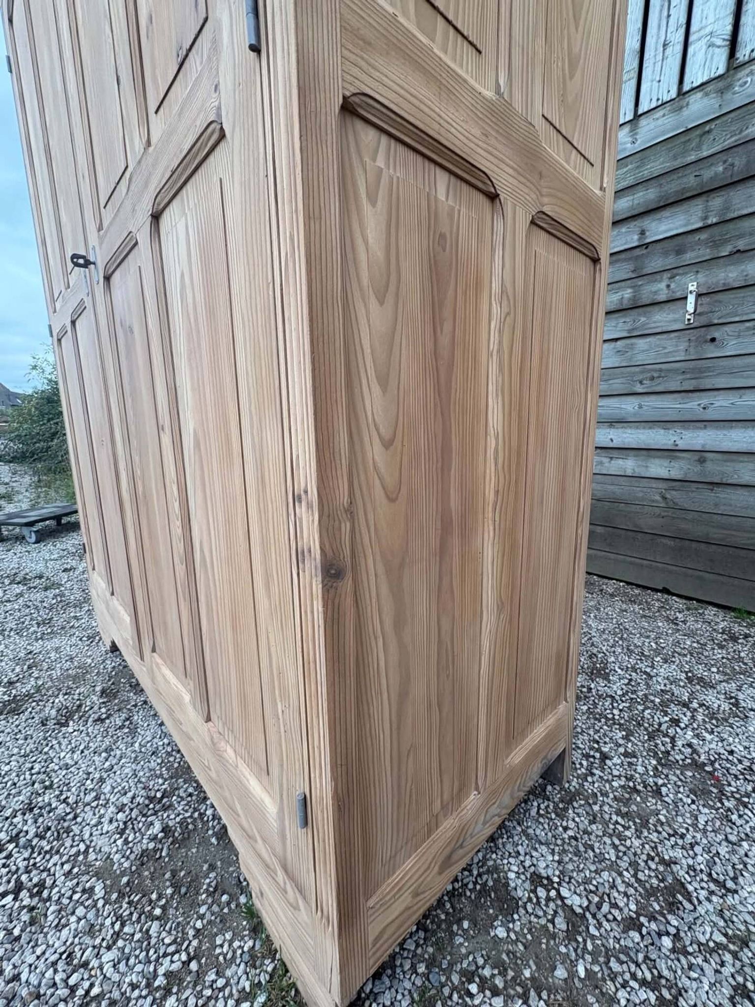 Parisian wardrobe / vintage wardrobe in raw wood