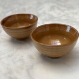 set of 2 small glazed stoneware bowls
