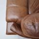 Brown buffalo leather sofa 193 cm
