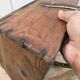 Authentic wooden crate basket with metal handle, old 1950s