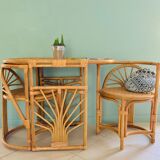 Garden lounge set Art deco in rattan and wicker
