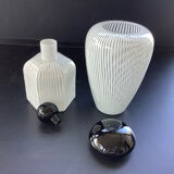 2 vases en verre d’art de Murano Vetriarte signés, Italie 1988