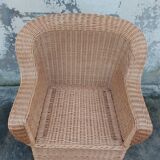 Rattan armchair manufacture 1950 large model
