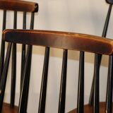 Set of 4 vintage wooden chairs, 1960.