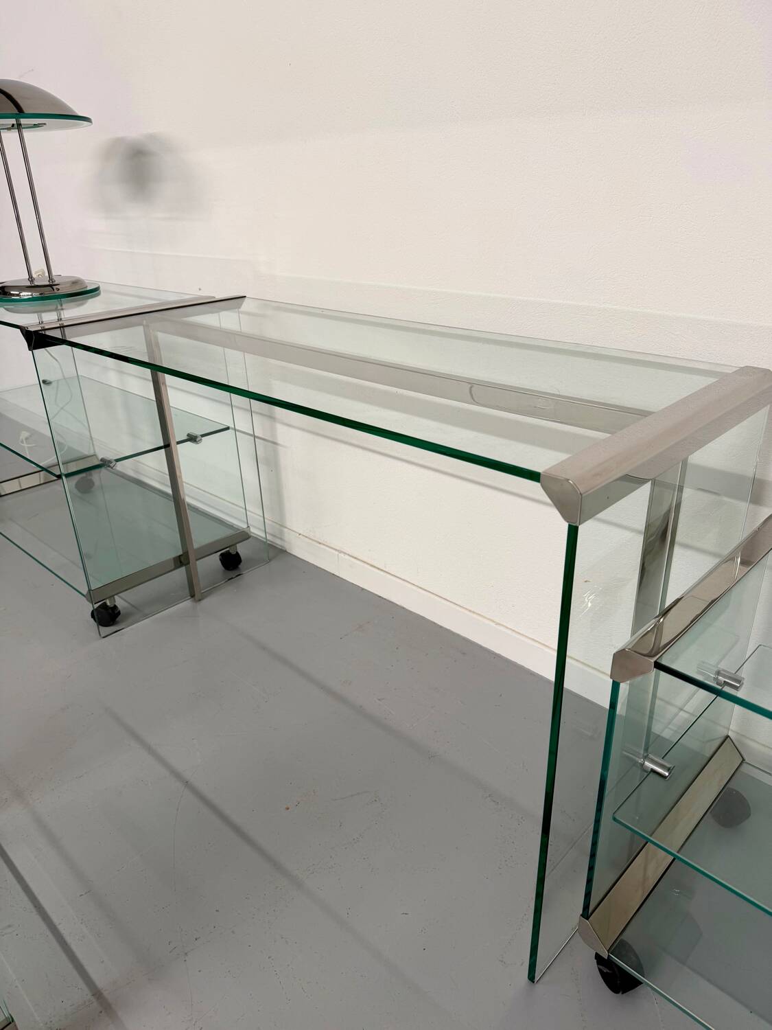 Italian design glass console storage unit by Gallotti & Radice An70