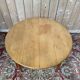Extendable round table Louis XVI style solid cherry wood brass feet