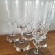Crystal flutes with a silver rimmed foot