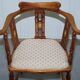 Chaise en noyer Edwardian à dossier courbé avec incrustation de nacre style Arts and Crafts