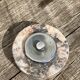 Antique doorbell or switch in marble and silver metal
