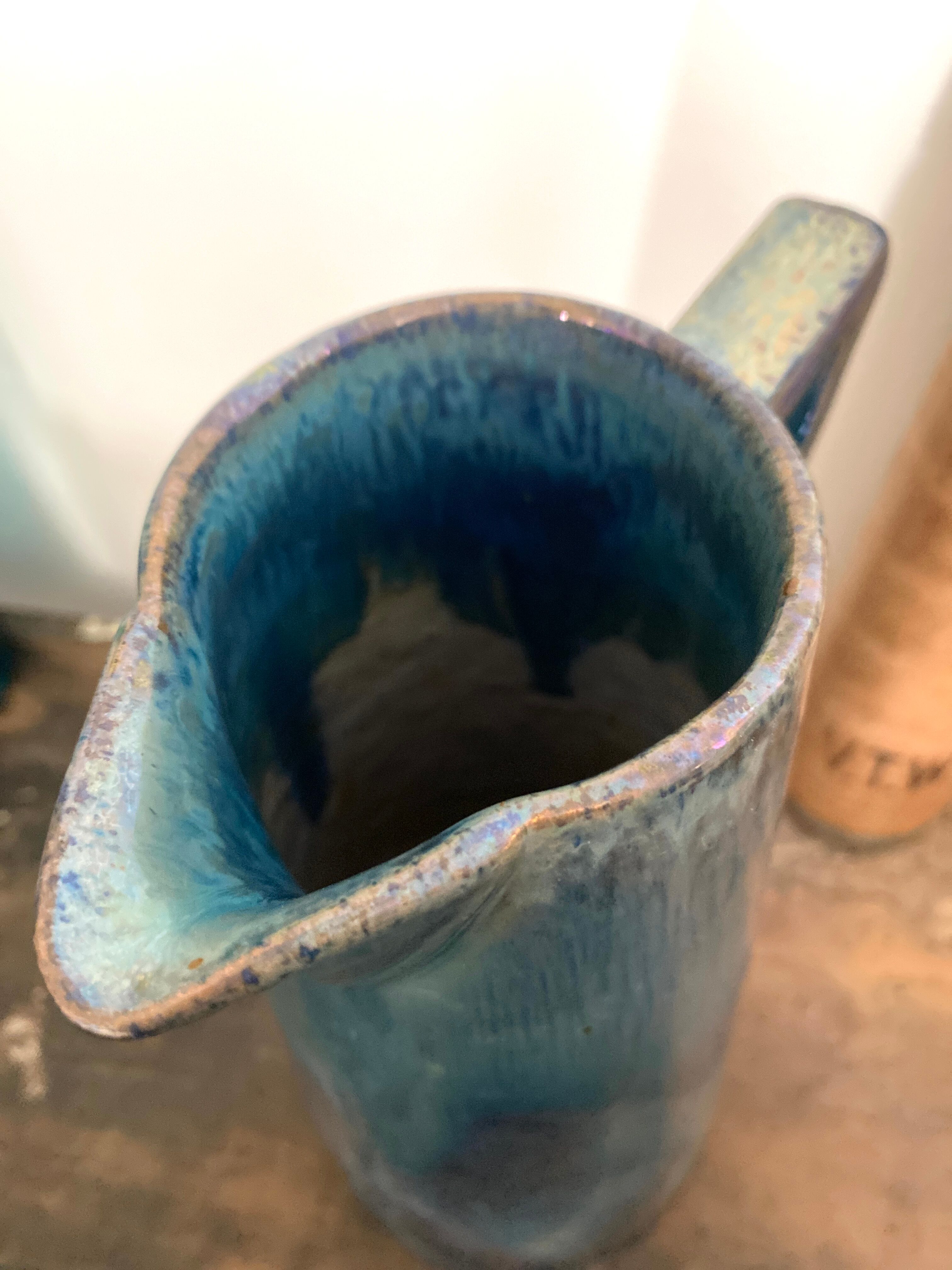 Pichet et tasses en grès rambervillers