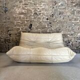 Togo 2-seater leather sofa by Michel Ducaroy for Ligne Roset