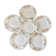 set of 6 colorful flat plates Made in Italy vintage