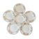 set of 6 colorful flat plates Made in Italy vintage