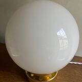 Vintage opaline globe table lamp