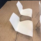 Set of 4 white Maui chairs by Magistretti for Kartell 2000s Italy
