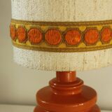 Orange vintage bedside table lamp