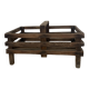 Wooden basket with shelves