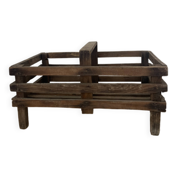 Wooden basket with shelves