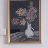 Old Tableau Pastel - Still Life Flowers - J. Gelders