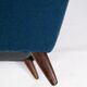 Fauteuil enlaine bleu foncé, design danois, années 1960