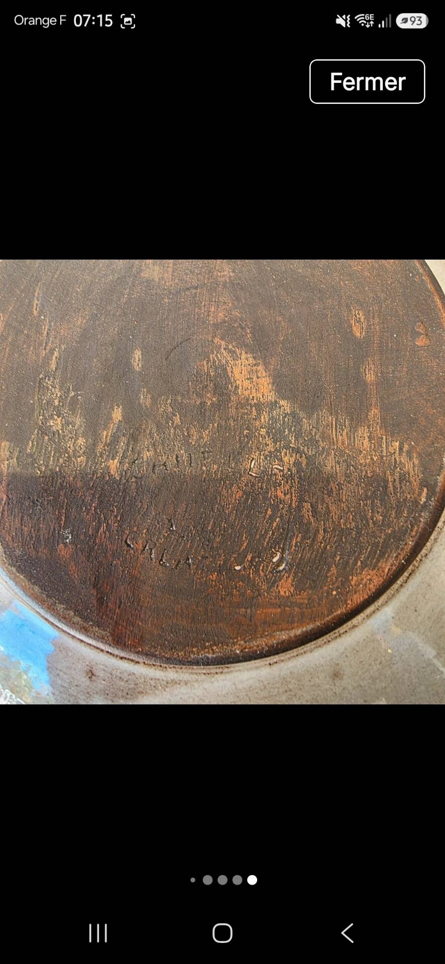 Vintage ceramic deep dish Vallauris – Gérard Hoffman Workshop