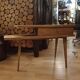 Petit meuble en bois tripode, design 1950