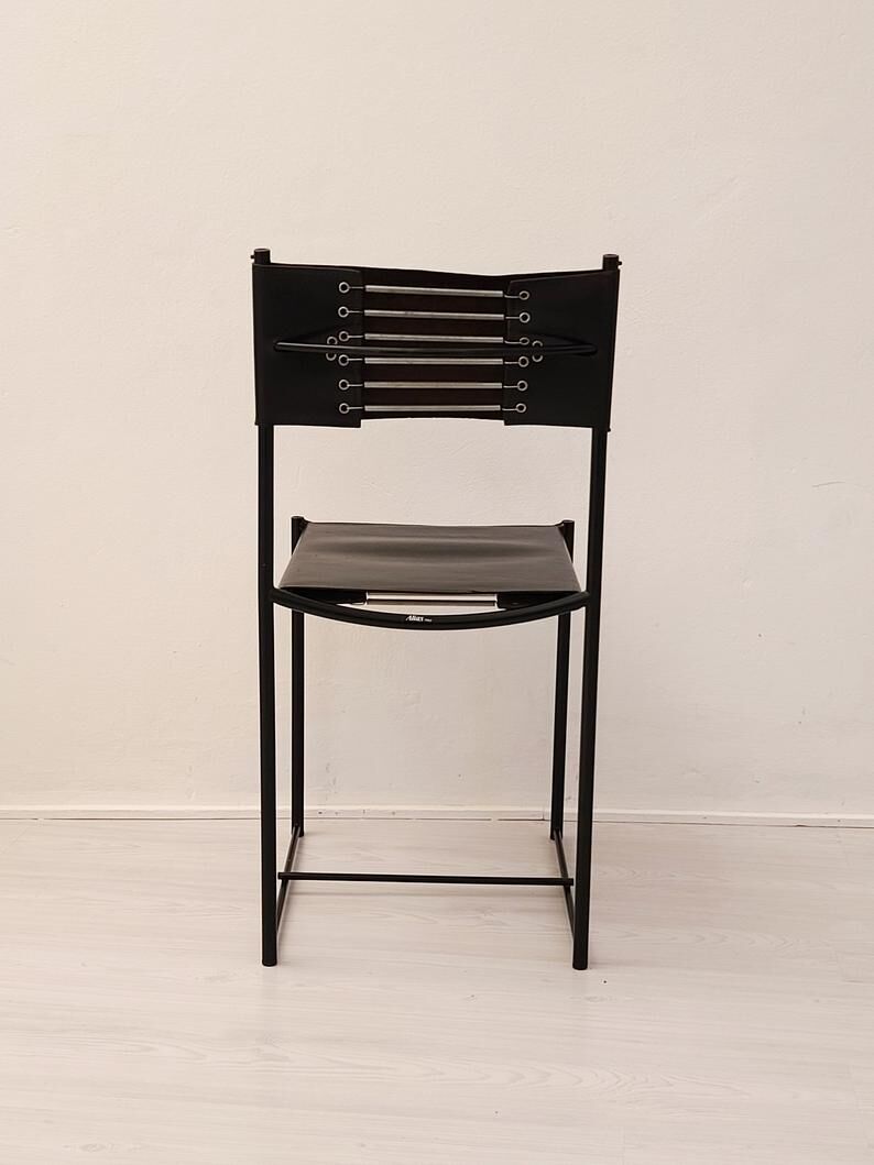 Pair of Natural Leather Chairs 'Spaghetti 101' by Giandomenico Belotti for Alias, 1970’s