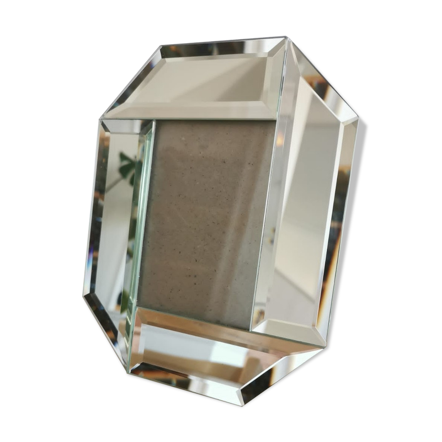 Old beveled mirror frame