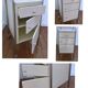 bedside table stainless steel lacquered metal 80s design