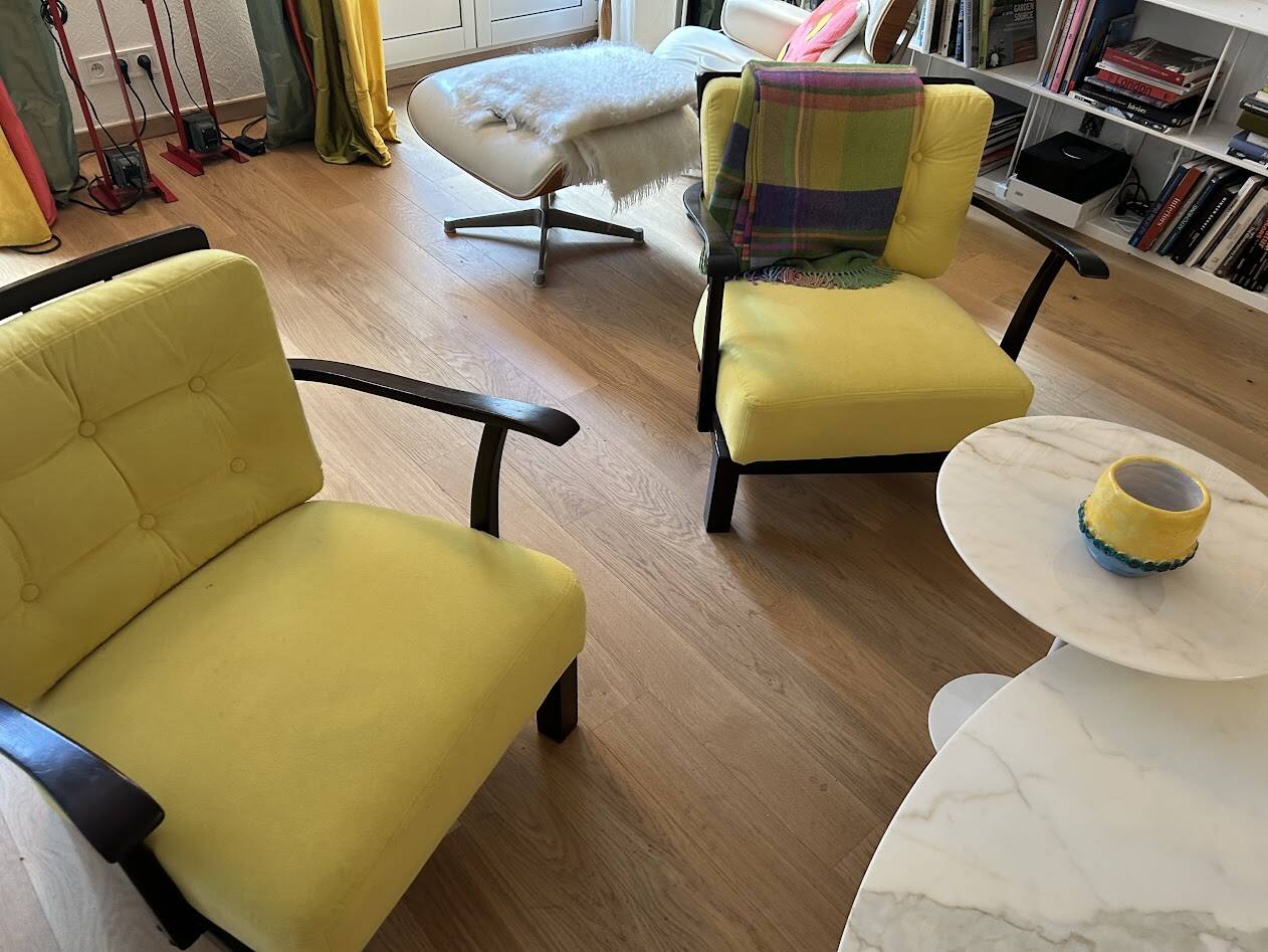 Midcentury armchair pair