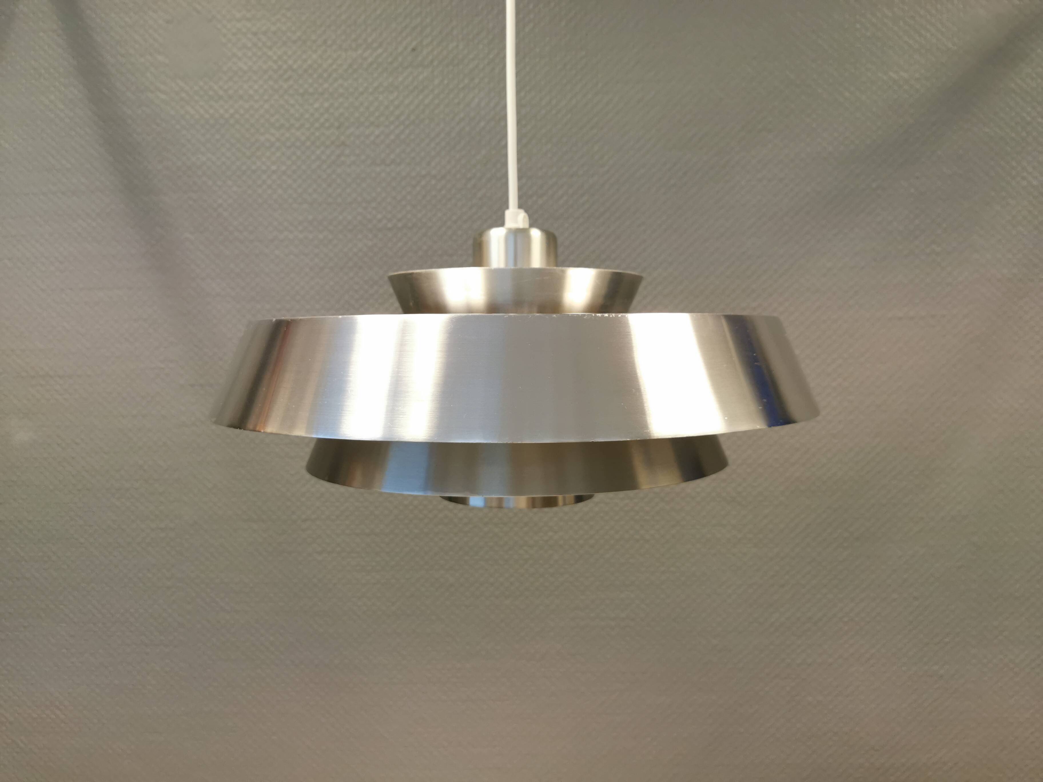 Jo Hammerborg hanging lamp in aluminium designed in 1963. Model Nova
