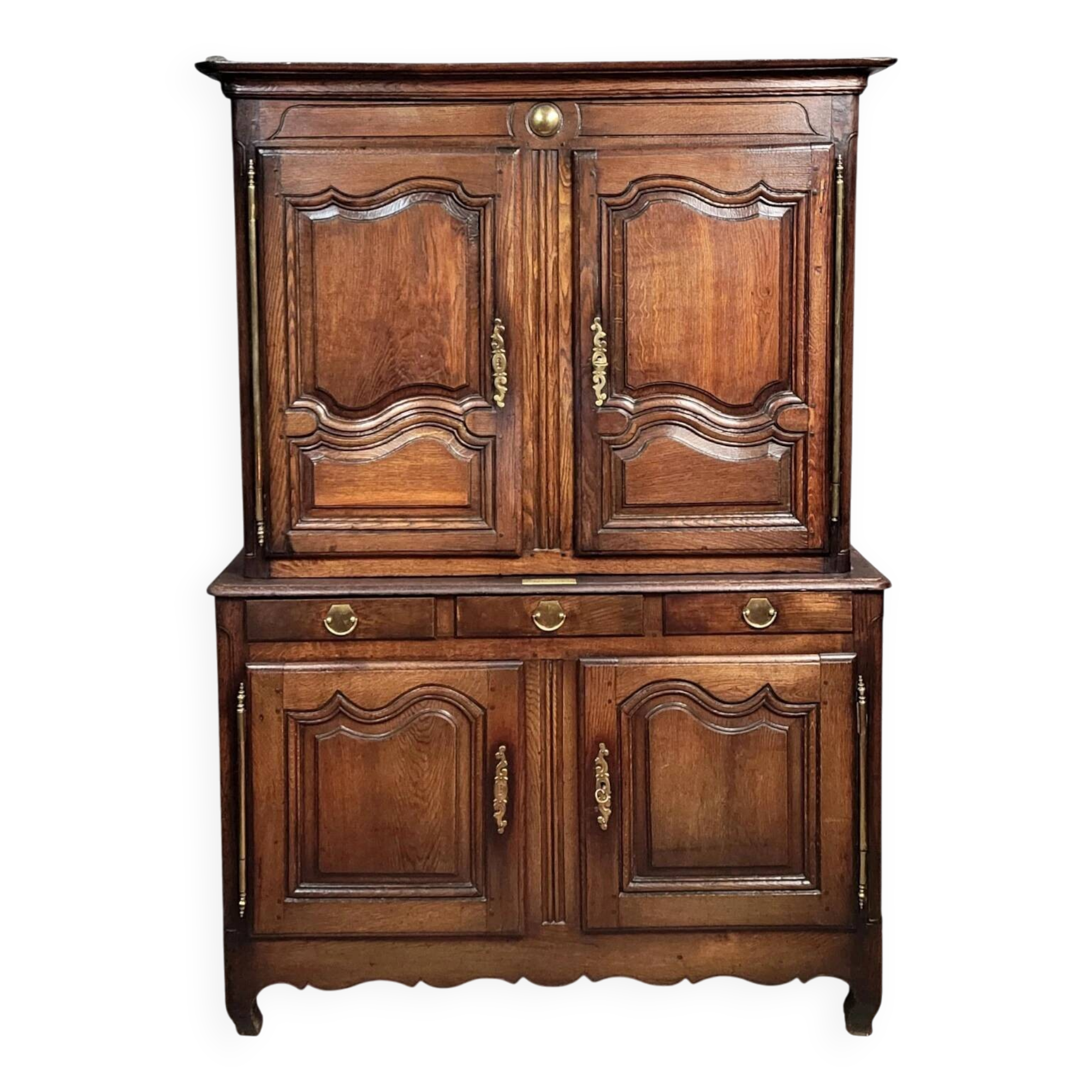 Two-part Louis XV period oak buffet, circa 1750